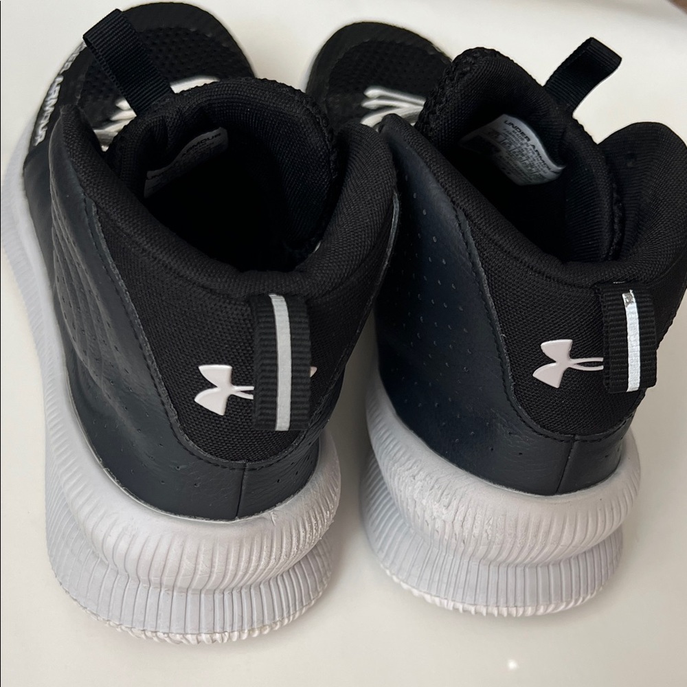 Under Armour Men’s Jet Basketball Black and White High-Top Sneakers 10.5 - Picture 2 of 7